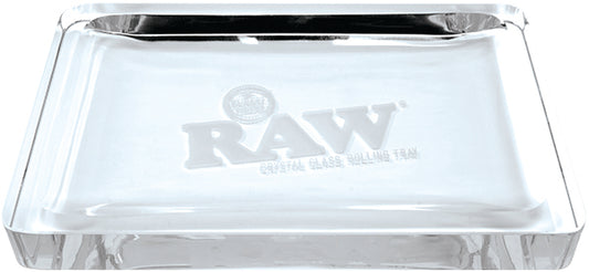 RAW CRYSTAL GLASS ROLLING TRAY