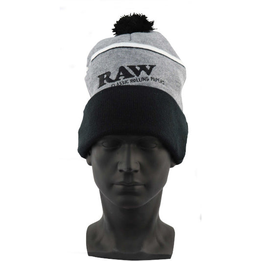 RAW WINTER HAT - BLACK & GREY
