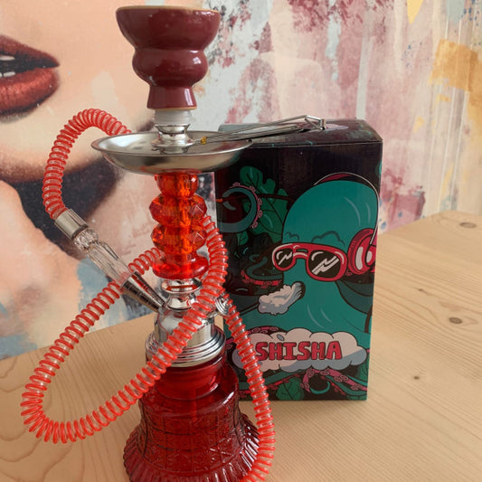 MONKIFROG NARGHILE' 35 cm 1 HOSE - ROSSO