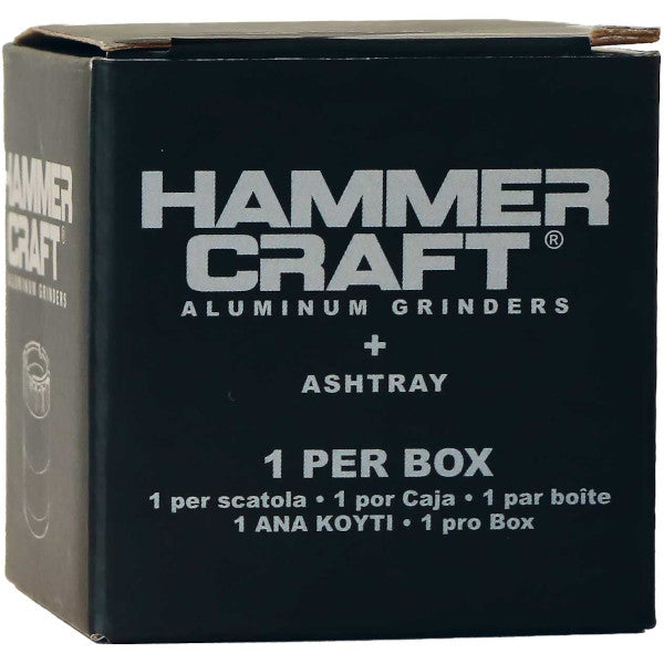 HAMMERCRAFT ALUMINUM GRINDER WITH ASHTRAY BLACK