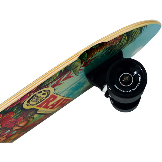 RAW SKATE BOARD - BRAZIL GIRL WHEELS & GRIP TAPE - FULLY ASSEMBLED