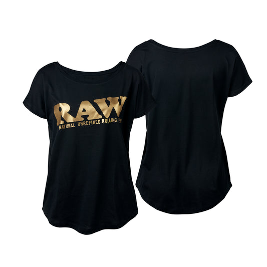 RAW GIRL SHIRT BLACK/GOLD