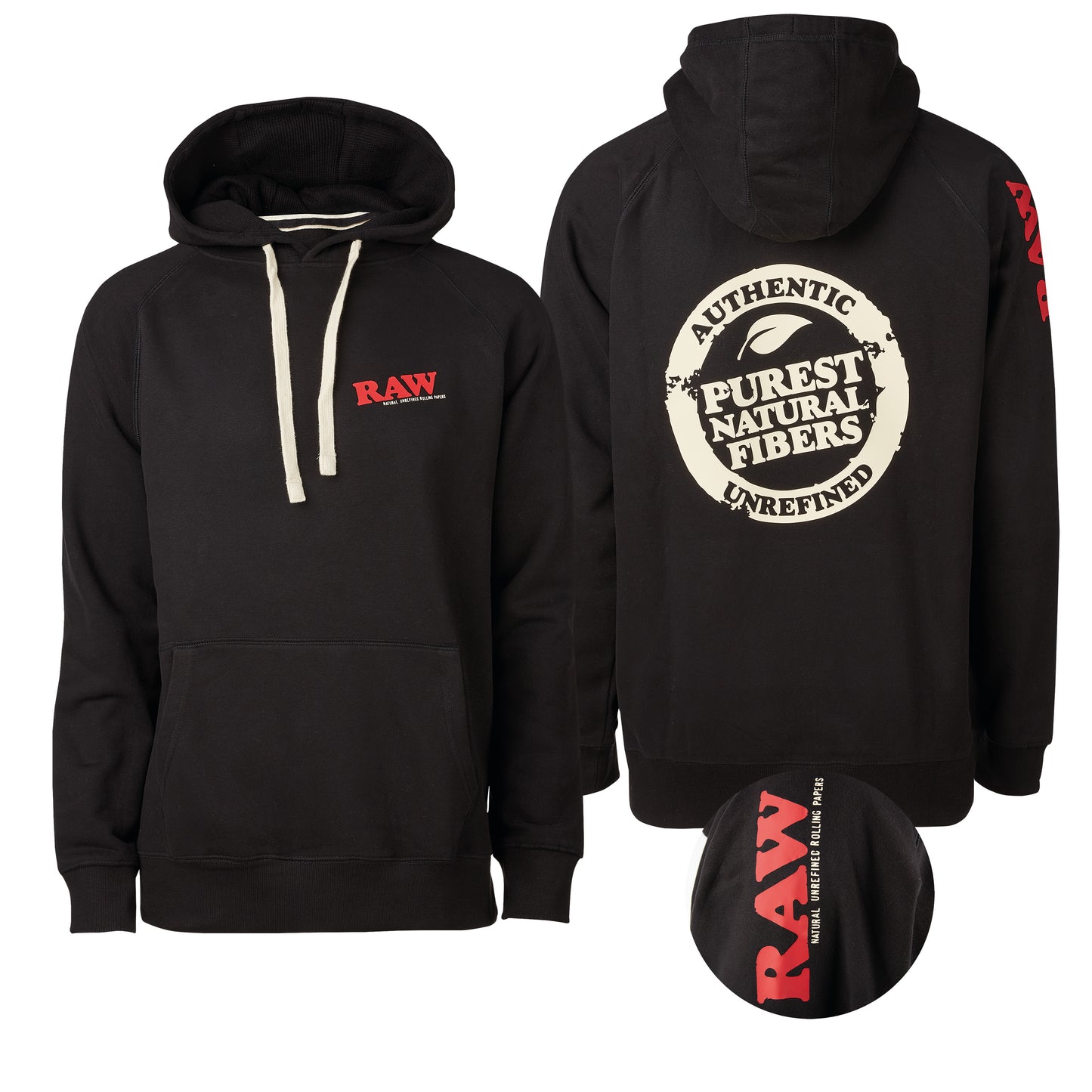 RAW HOODIE BLACK STAMP