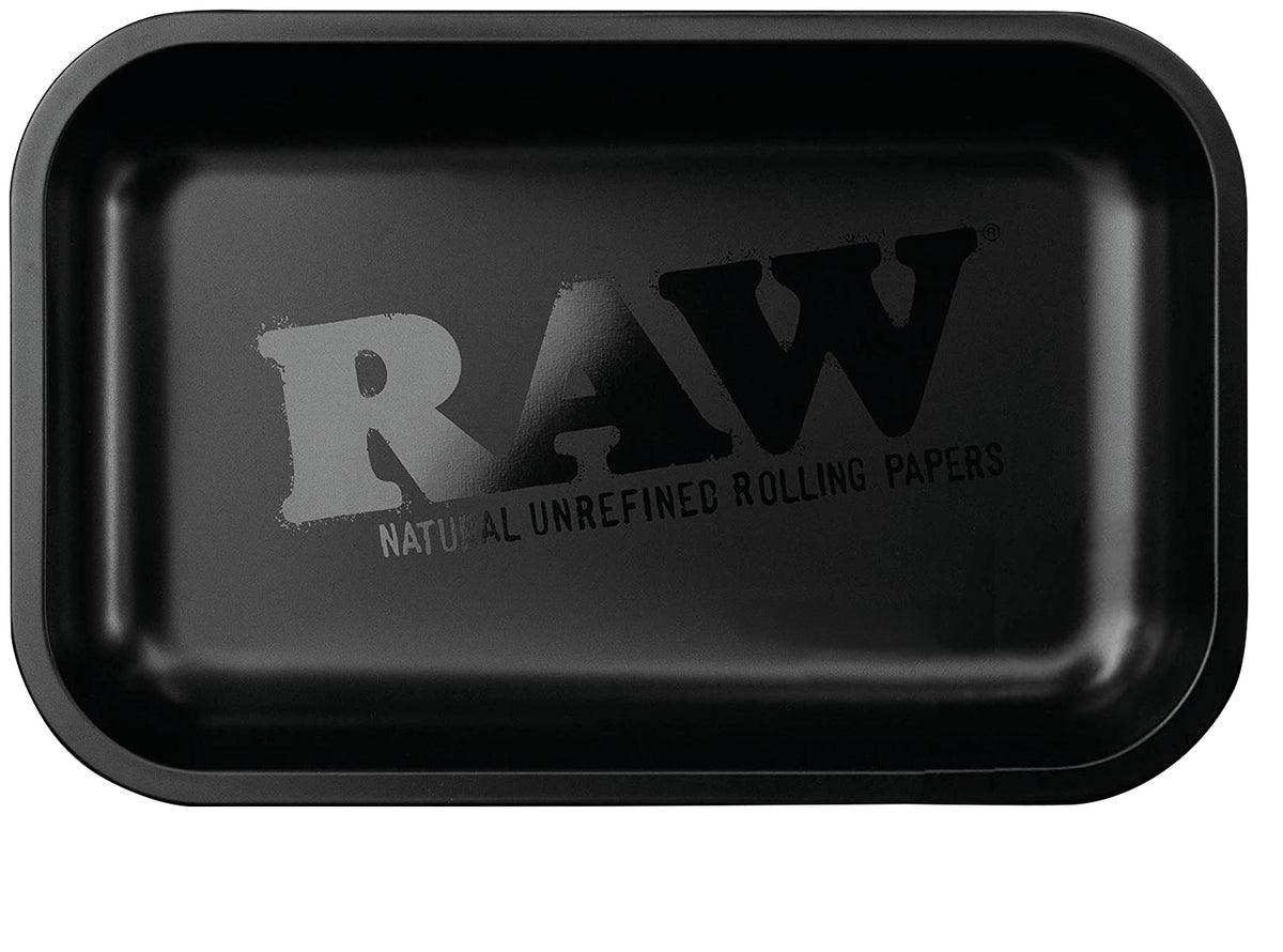 RAW BLACK MATTE METAL ROLLING TRAY