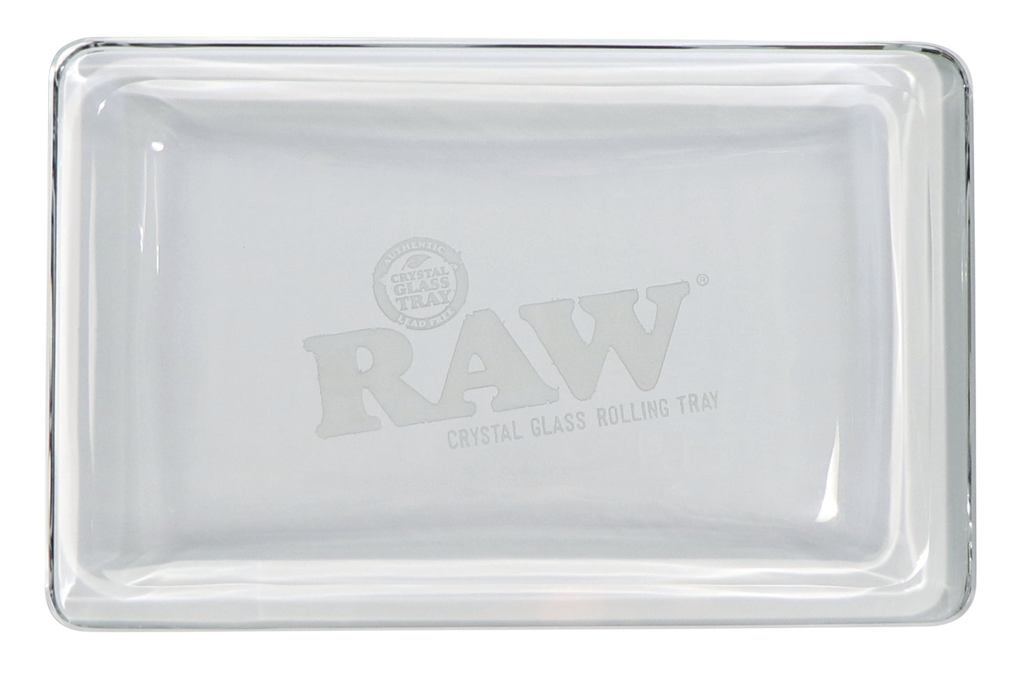 RAW CRYSTAL GLASS ROLLING TRAY
