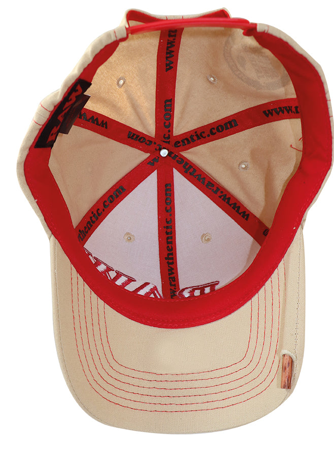 RAW HAT - TAN WITH POKER