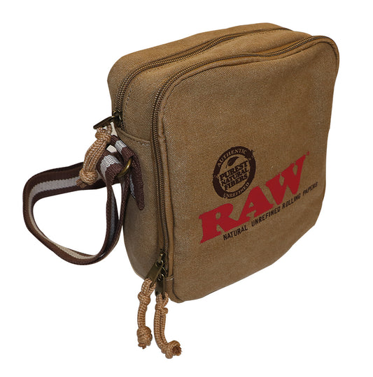 RAW ROLLING PAPERS SHOULDER BAG - BROWN