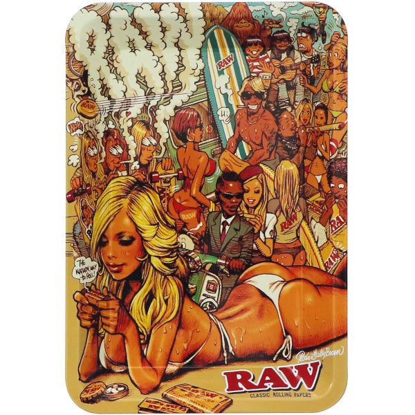 RAW x RJB SUMMER BEACH METAL ROLLING TRAY - MINI