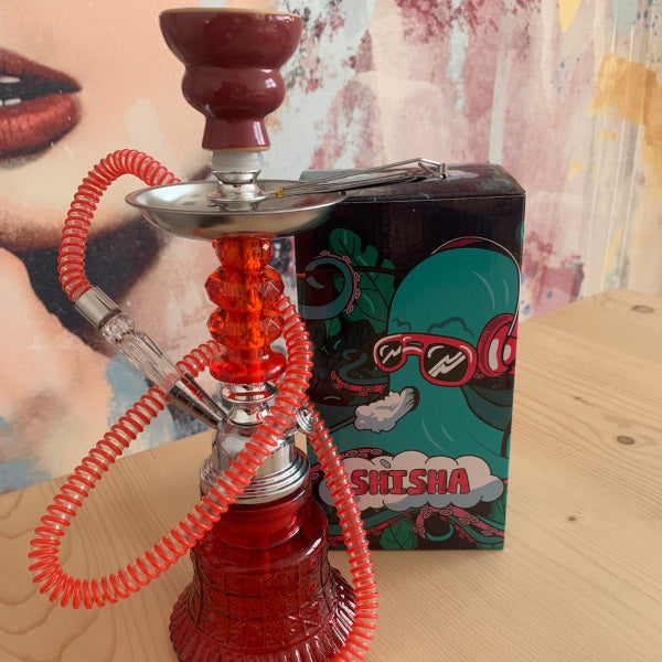 MONKIFROG NARGHILE' 35 cm 1 HOSE - ROSSO