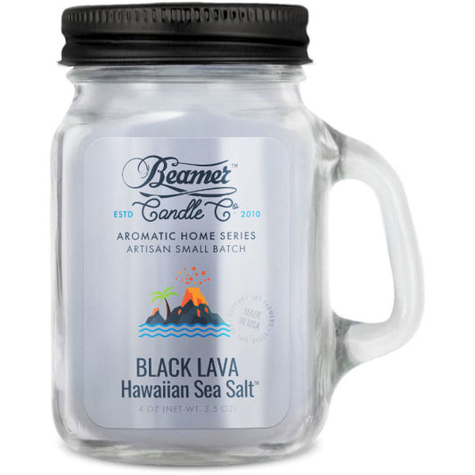 BEAMER CANDLE CO. - AROMATIC HOME SERIES - DOUBLE SHOT+ SMALL - BLACK LAVA HAWAIIAN SEA SALT