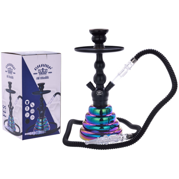 AL MALIK FES BLACK/RAINBOW NARGHILE' 35 cm