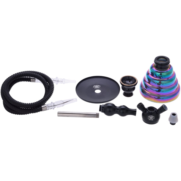 AL MALIK FES BLACK/RAINBOW NARGHILE' 35 cm