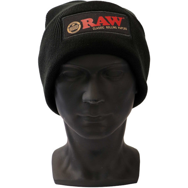 RAW HAT STASH BEANIE  BLACK