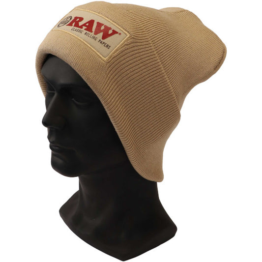 RAW HAT STASH BEANIE - TAN
