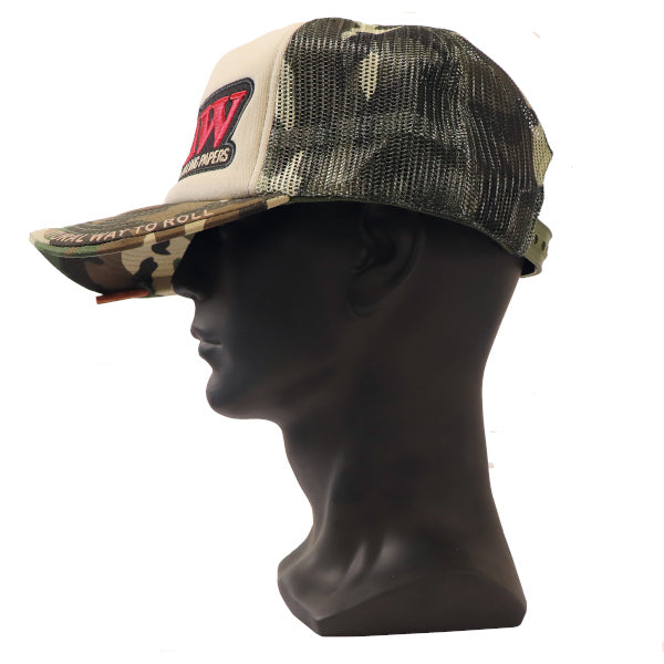 RAW HAT TRUCKER CAMO AND TAN